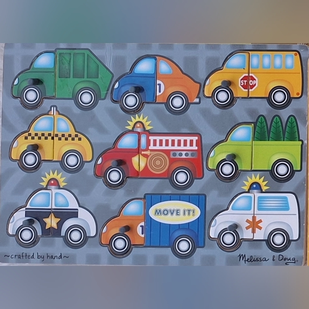 Mellisa & Doug Lot Of Six Wooden Puzzles Crafted By Hand